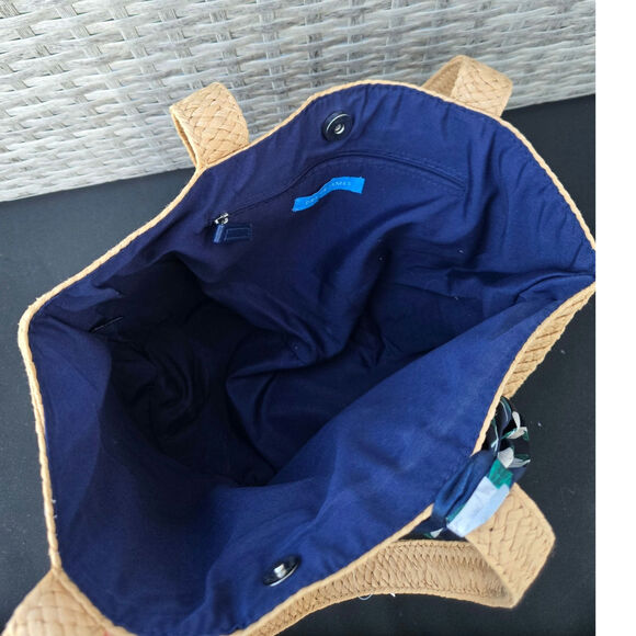 Draper James Everyday Straw Bag Scarf NWT - Picture 3 of 8